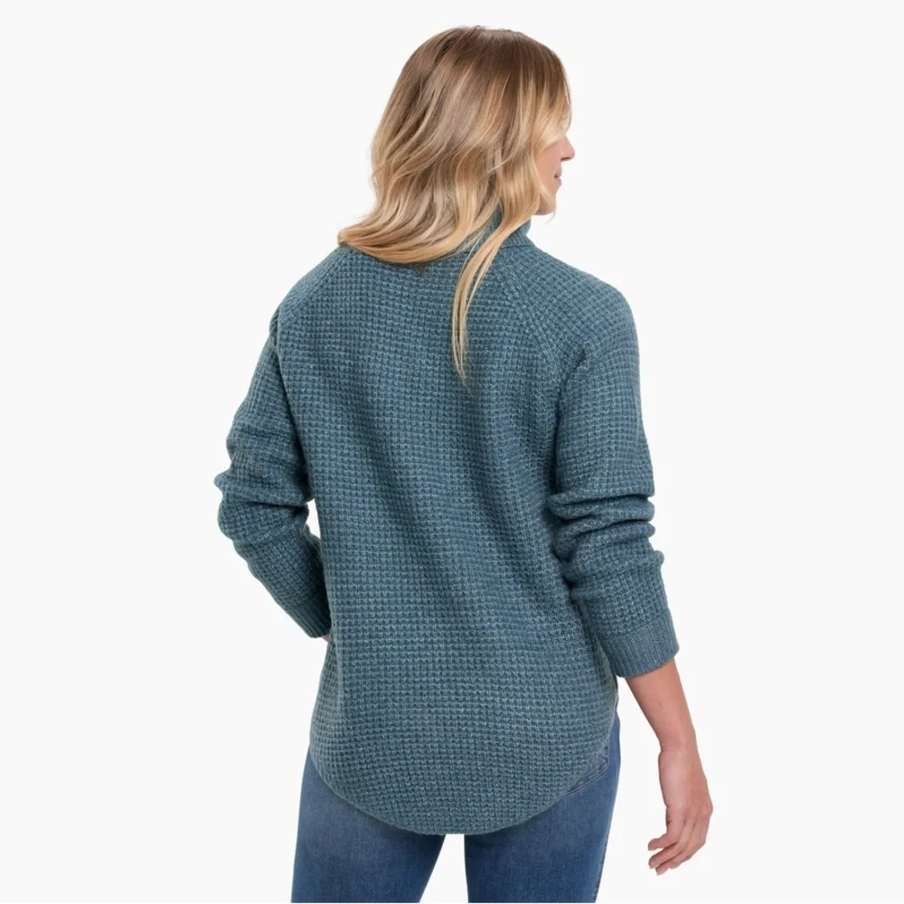 Kuhl Women’s Sienna Sweater Mineral Blue $89 - Picture 3 of 10